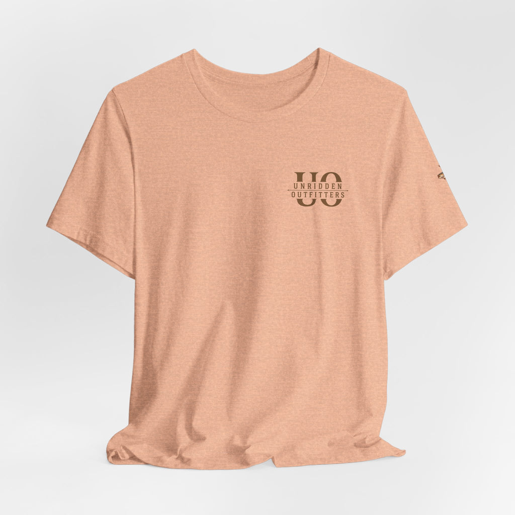 Outdoor Fishing Graphic Tee — “Unridden Outfitters” Logo T‑Shirt