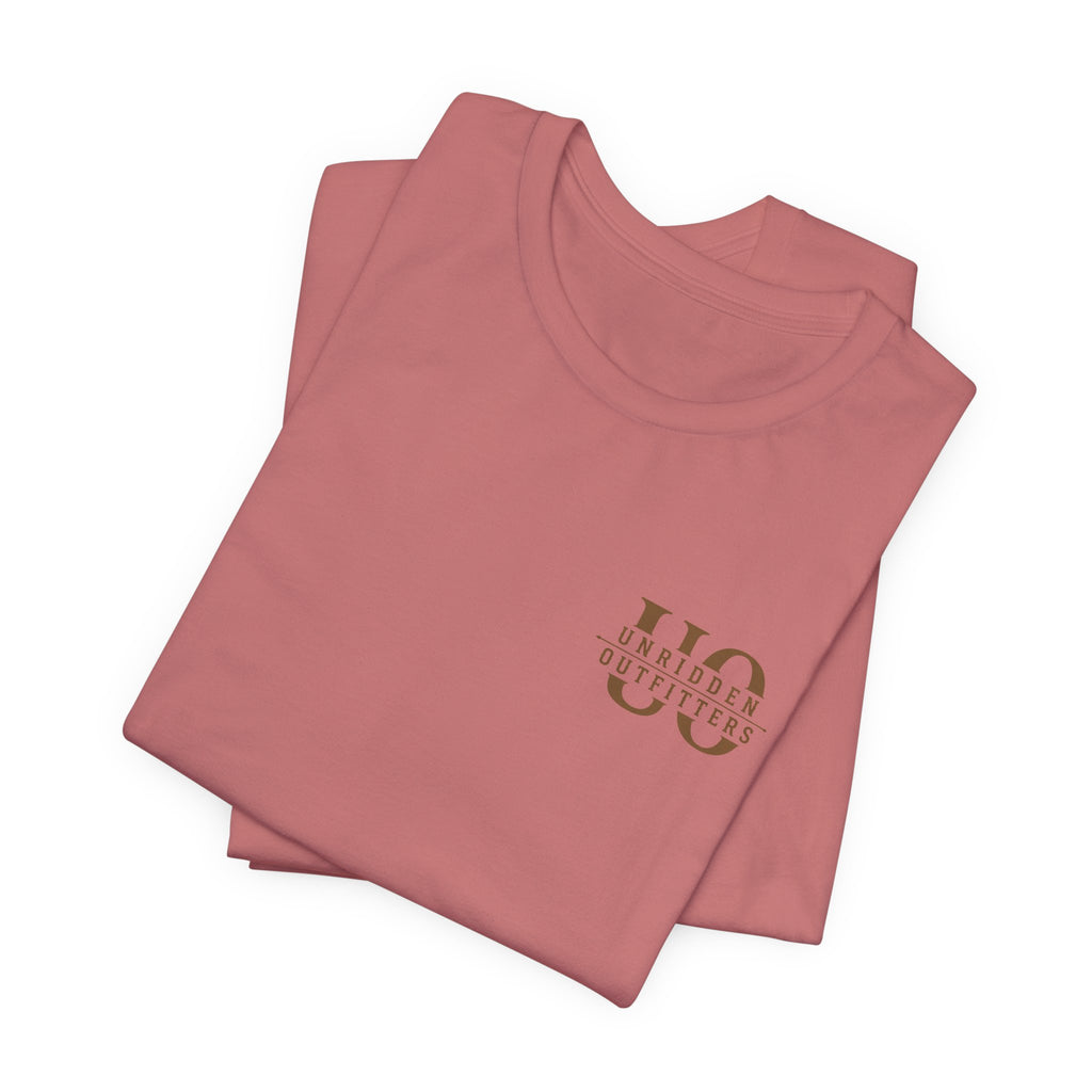 Outdoor Fishing Graphic Tee — “Unridden Outfitters” Logo T‑Shirt