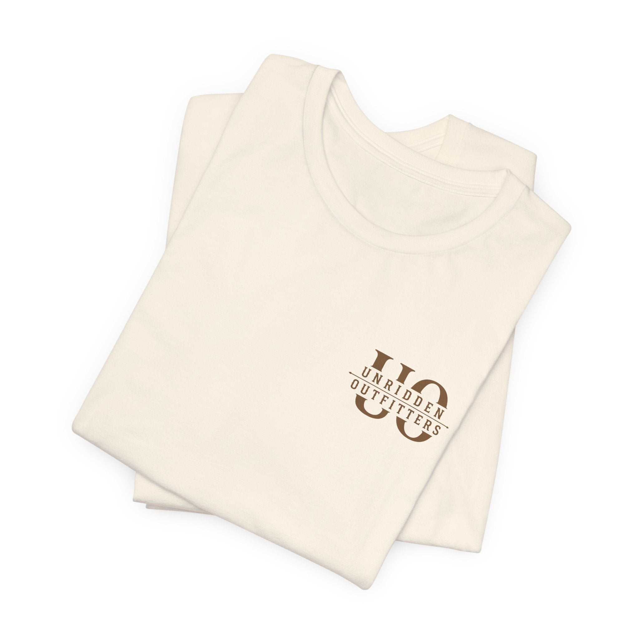 Outdoor Fishing Graphic Tee — “Unridden Outfitters” Logo T‑Shirt