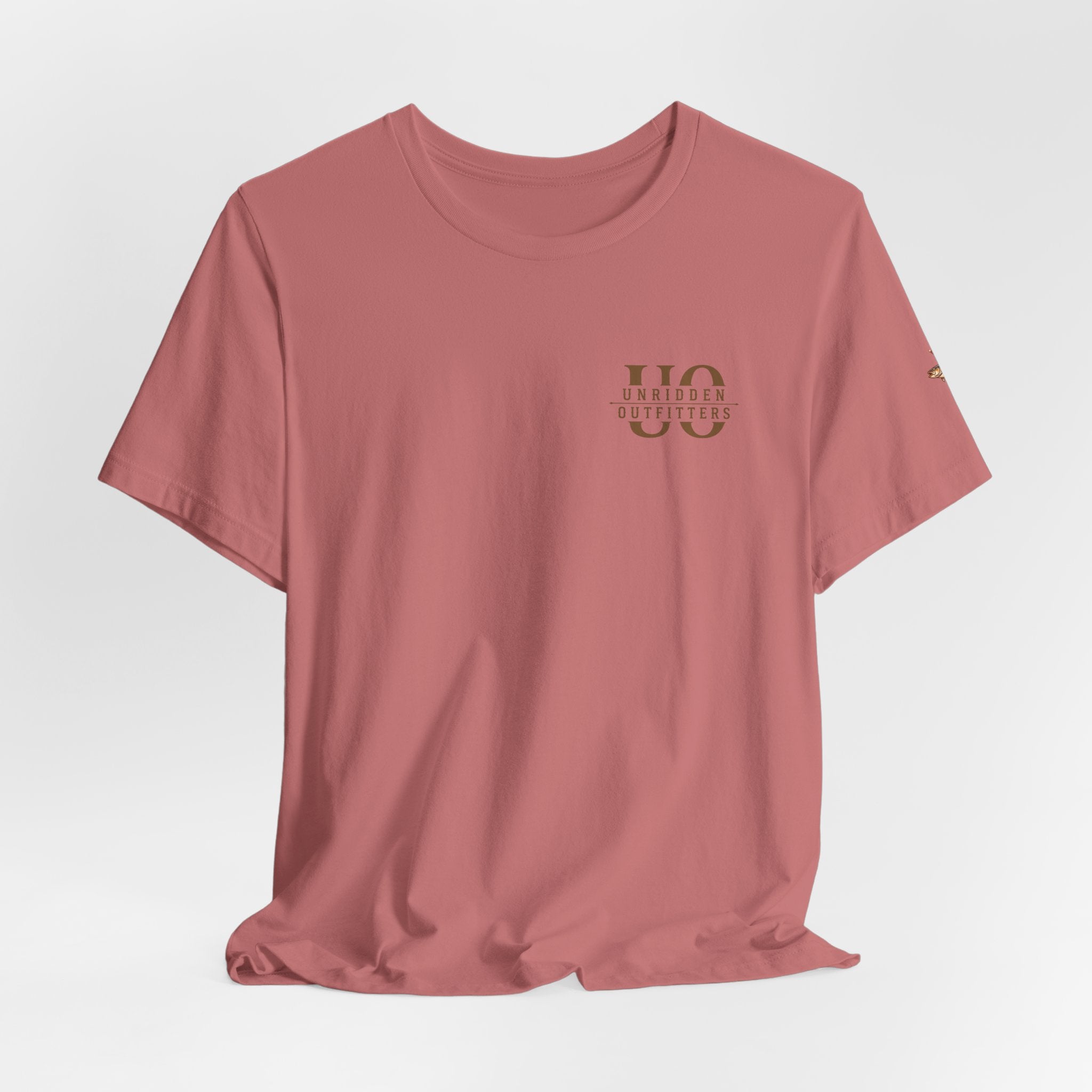 Outdoor Fishing Graphic Tee — “Unridden Outfitters” Logo T‑Shirt