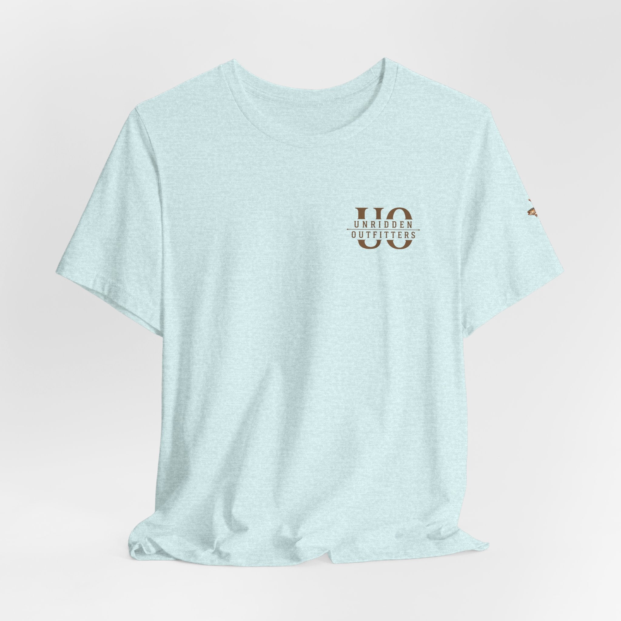 Outdoor Fishing Graphic Tee — “Unridden Outfitters” Logo T‑Shirt