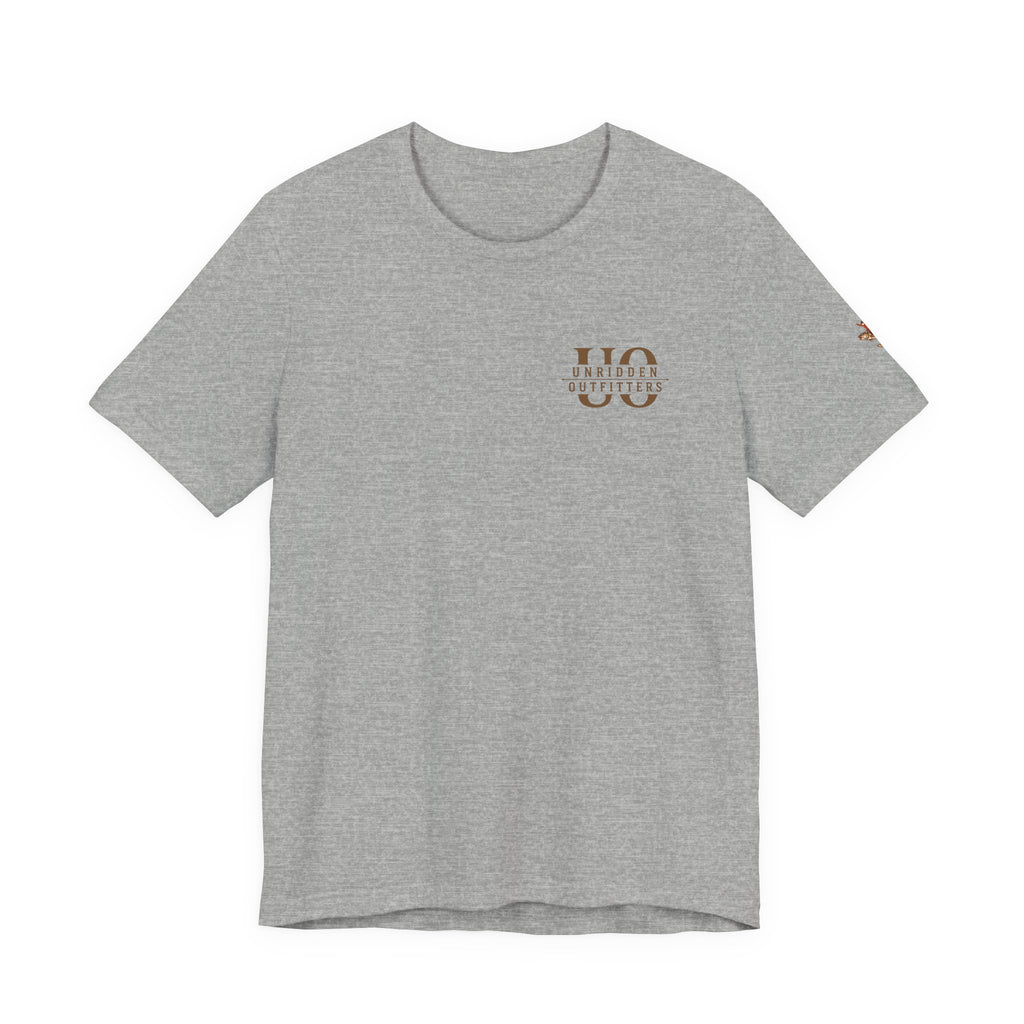 Outdoor Fishing Graphic Tee — “Unridden Outfitters” Logo T‑Shirt