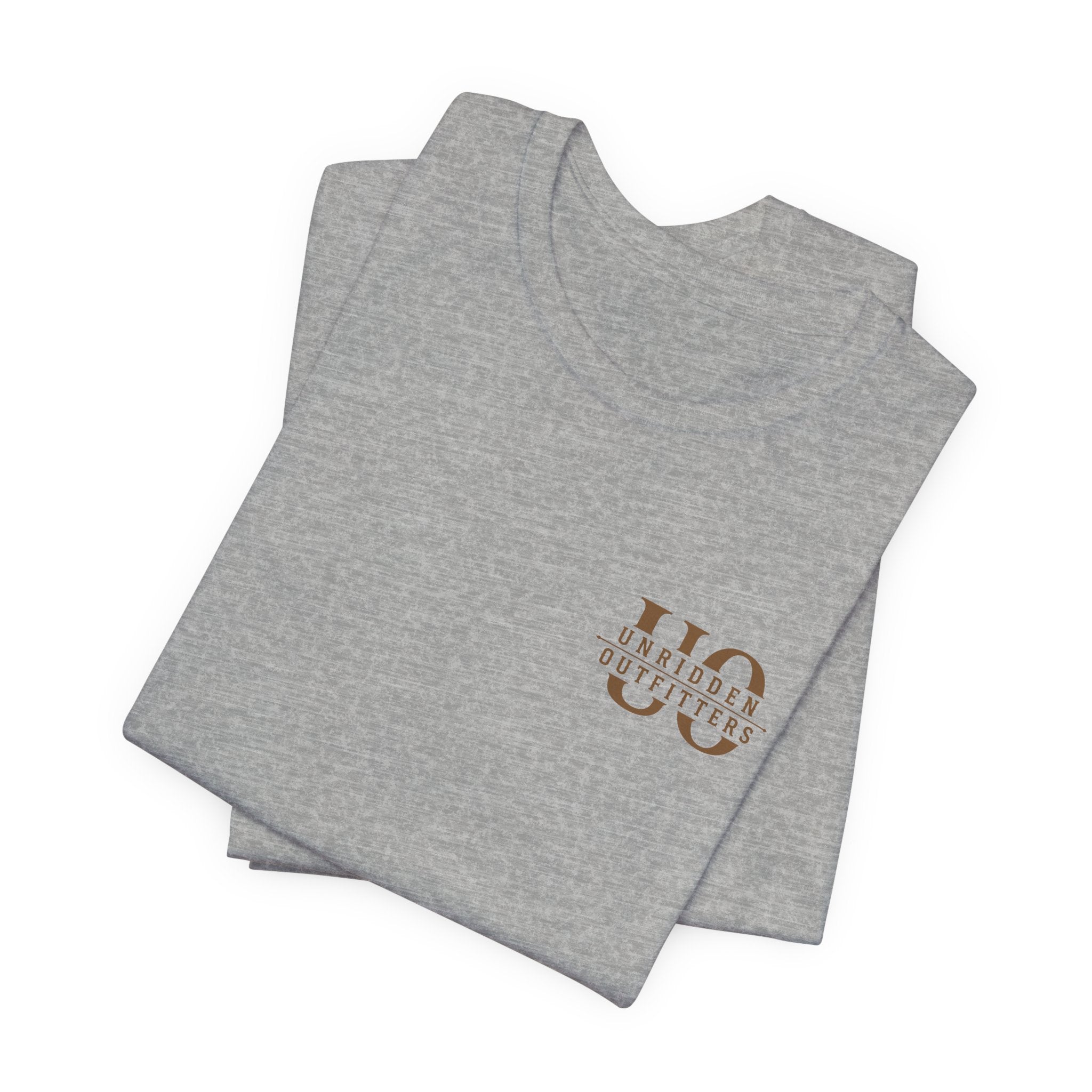 Outdoor Fishing Graphic Tee — “Unridden Outfitters” Logo T‑Shirt
